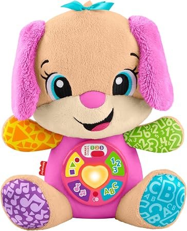Irmã do Cachorrinho Aprende Comigo Brinquedo Bebê Fisher-Price Mattel. Ensina com luzes, músicas e frases educativas.